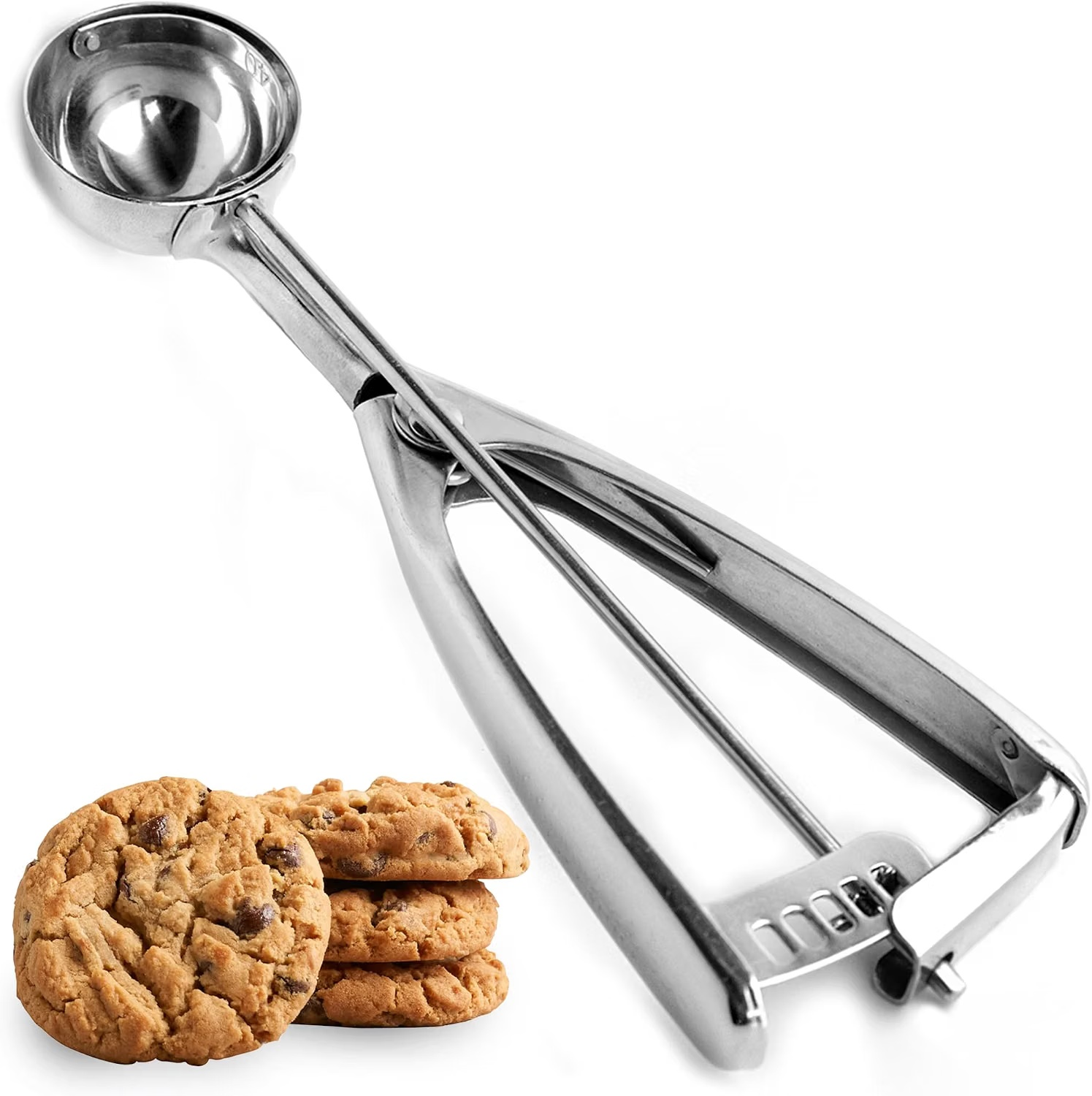 Small stainless steel cookie scoop