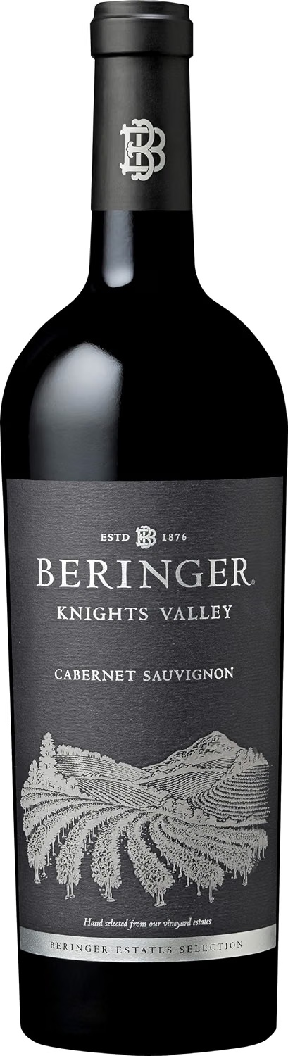Bottle of Beringer Knights Valley Cabernet Sauvignon