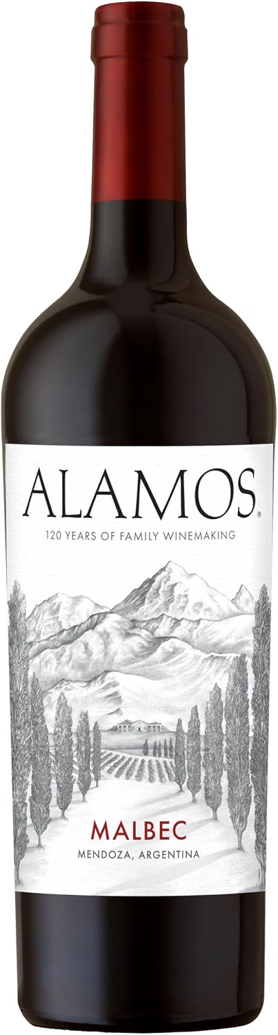Bottle of Alamos Malbec from Mendoza