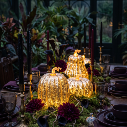 AI image 7 for Mumtop 3-Piece Lighted Mercury Glass Pumpkins (1)